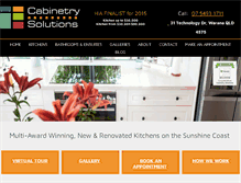 Tablet Screenshot of cabinetrysolutions.com.au